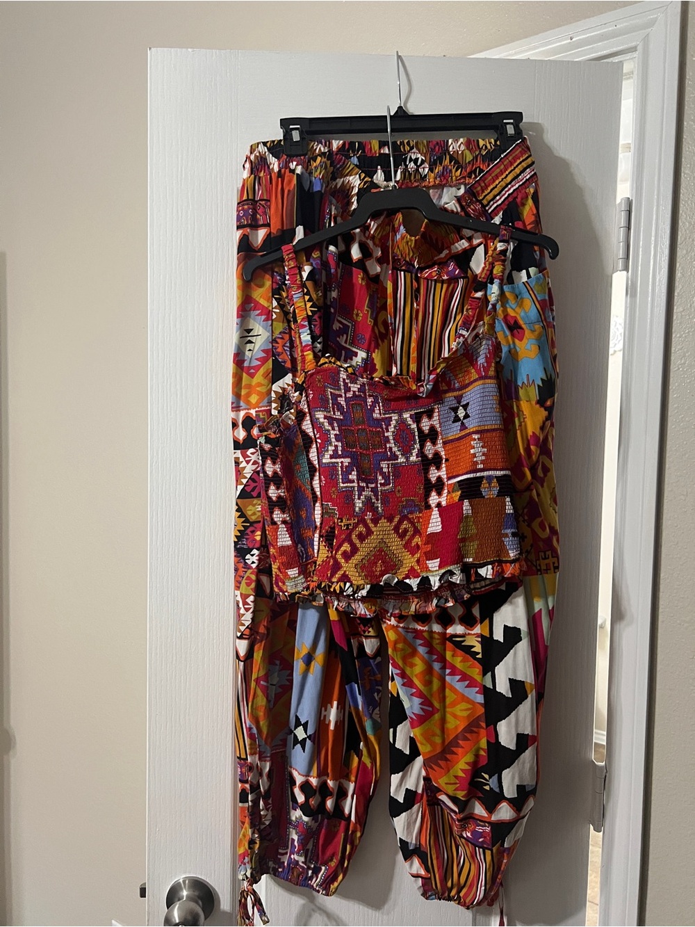 Vibrant Multicolor Boho Print Harem Pants